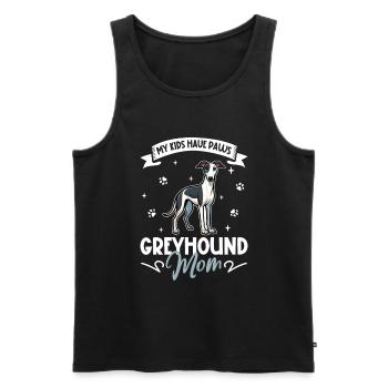 Greyhound Mama - Männer Premium Bio Tank Top - Schwarz - Vorne - AI Model Male 178 light (178cm)