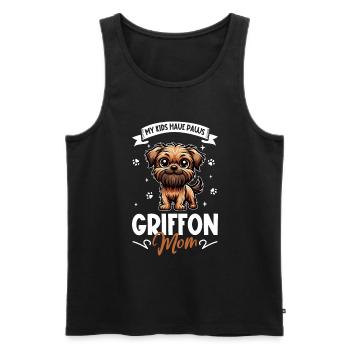 Griffon Bruxellois Mama - Männer Premium Bio Tank Top - Schwarz - Vorne - AI Model Male 178 light (178cm)