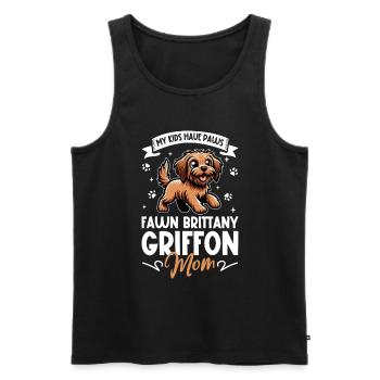 Griffon Fauve de Bretagne Mama - Men's Premium Organic Tank Top - black - Front - AI Model Male 178 light (178cm)