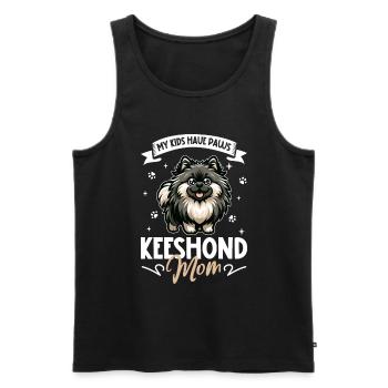 Wolfsspitz Mama - Männer Premium Bio Tank Top - Schwarz - Vorne - Michal (187cm)