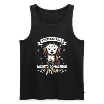 Lagotto Romagnolo Mama - Männer Premium Bio Tank Top - Schwarz - Vorne - Michal (187cm)