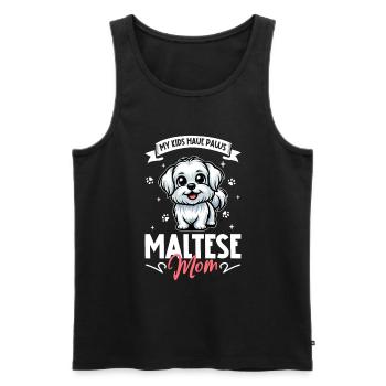 Malteser Mama - Männer Premium Bio Tank Top - Schwarz - Vorne - Michal (187cm)