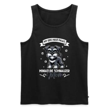 Maman Schnauzer nain - Débardeur bio Premium Homme - noir - Devant - Michal (187cm)