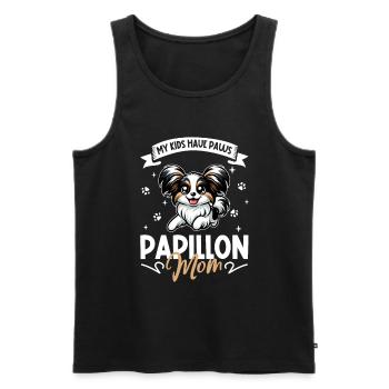 Continental Miniature Spaniel Mama - Men's Premium Organic Tank Top - black - Front - Michal (187cm)