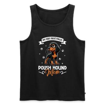 Polnische Bracke Mama - Männer Premium Bio Tank Top - Schwarz - Vorne - AI Model Male 178 light (178cm)
