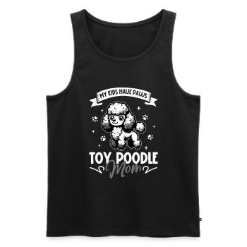 Toy Poodle Mom - Men's Premium Organic Tank Top - black - Front - Michal (187cm)