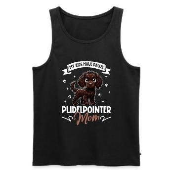 Pudelpointer Mama - Männer Premium Bio Tank Top - Schwarz - Vorne - AI Model Male 178 light (178cm)