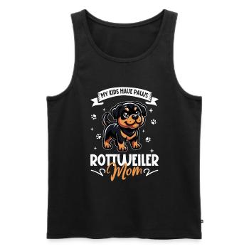 Rottweiler Mama - Männer Premium Bio Tank Top - Schwarz - Vorne - Michal (187cm)