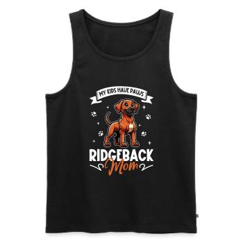 Rhodesian Ridgeback Mom - Men's Premium Organic Tank Top - black - Front - AI Model Male 178 light (178cm)
