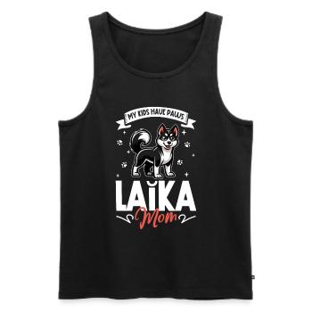 Russian-European Laika Mama - Men's Premium Organic Tank Top - black - Front - AI Model Male 178 light (178cm)