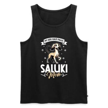 Saluki Mama - Männer Premium Bio Tank Top - Schwarz - Vorne - AI Model Male 178 light (178cm)
