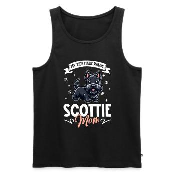 Scottish Terrier Mama - Männer Premium Bio Tank Top - Schwarz - Vorne - AI Model Male 178 light (178cm)