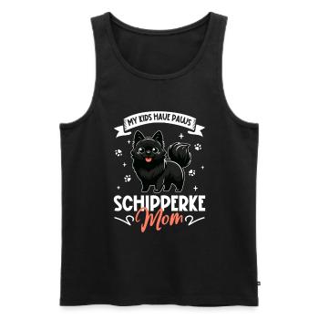 Schipperke Mama - Männer Premium Bio Tank Top - Schwarz - Vorne - AI Model Male 178 light (178cm)
