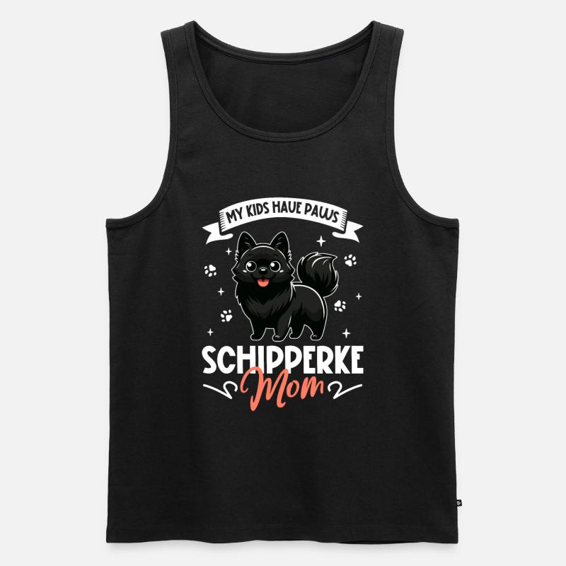Schipperke Mama - Männer Premium Bio Tank Top - Schwarz