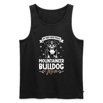Maman bouledogue serrano - Débardeur bio Premium Homme - noir - Devant - Michal (187cm)