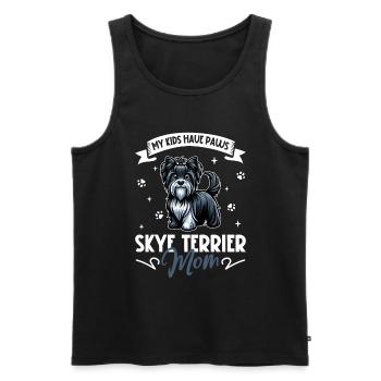 Skye Terrier Mama - Männer Premium Bio Tank Top - Schwarz - Vorne - AI Model Male 178 light (178cm)