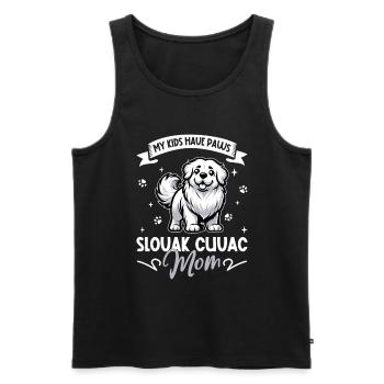 Slovensky cuvac mom - Men's Premium Organic Tank Top - black - Front - Michal (187cm)