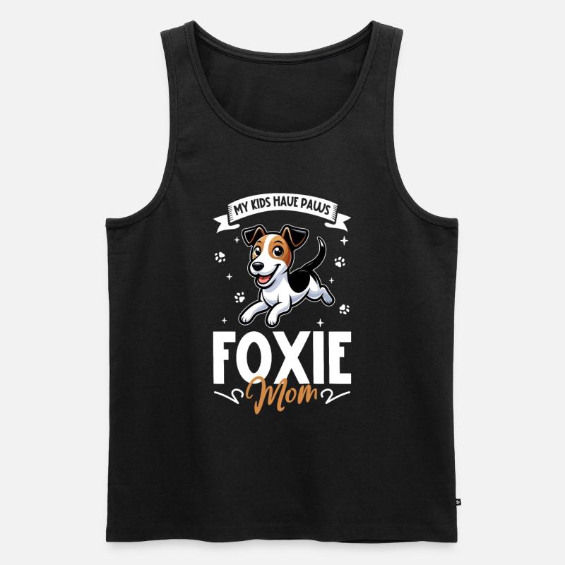 Glatthaar-Foxterrier Mama - Männer Premium Bio Tank Top - Schwarz