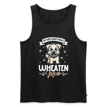Irish Soft Coated Wheaten Terrier Mama - Männer Premium Bio Tank Top - Schwarz - Vorne - Michal (187cm)