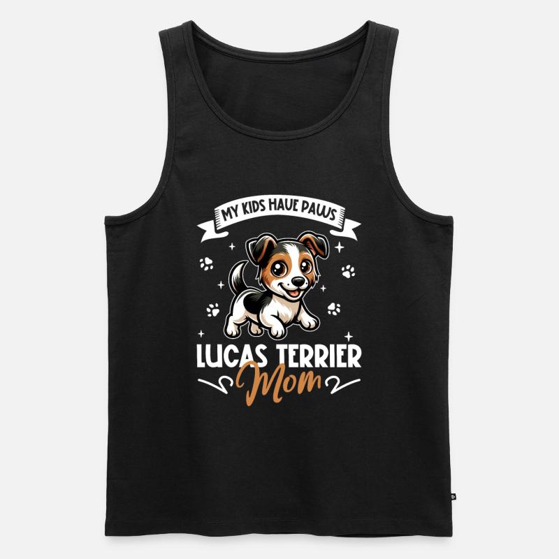 Sporting Lucas Terrier Mama - Männer Premium Bio Tank Top - Schwarz