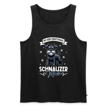 Schnauzer Mama - Männer Premium Bio Tank Top - Schwarz - Vorne - Michal (187cm)