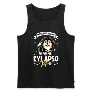 Maman tibétaine Kyi Apso - Débardeur bio Premium Homme - noir - Devant - Michal (187cm)