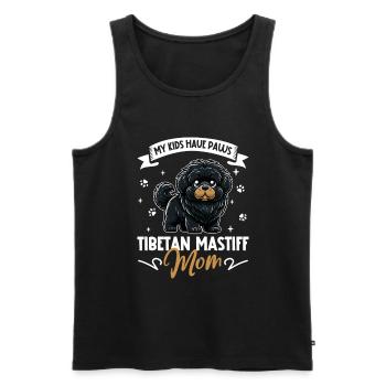 Tibetan Mastiff Mom - Men's Premium Organic Tank Top - black - Front - AI Model Male 178 light (178cm)