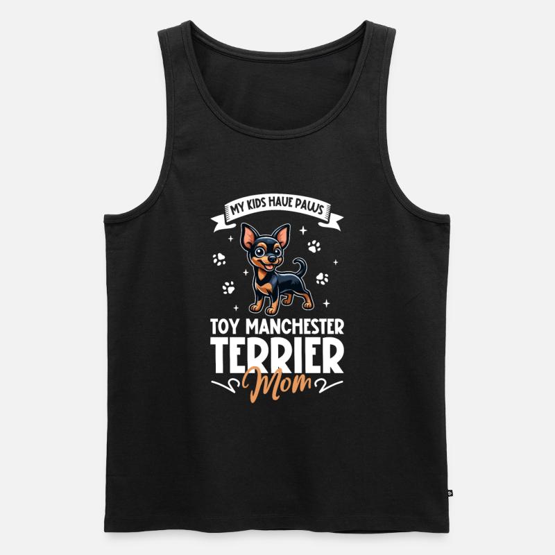 Manchester Terrier Mama - Männer Premium Bio Tank Top - Schwarz