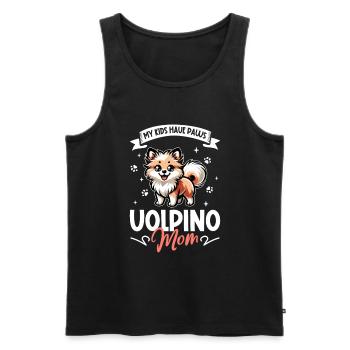 Volpino Italiano Mama - Débardeur bio Premium Homme - noir - Devant - Michal (187cm)