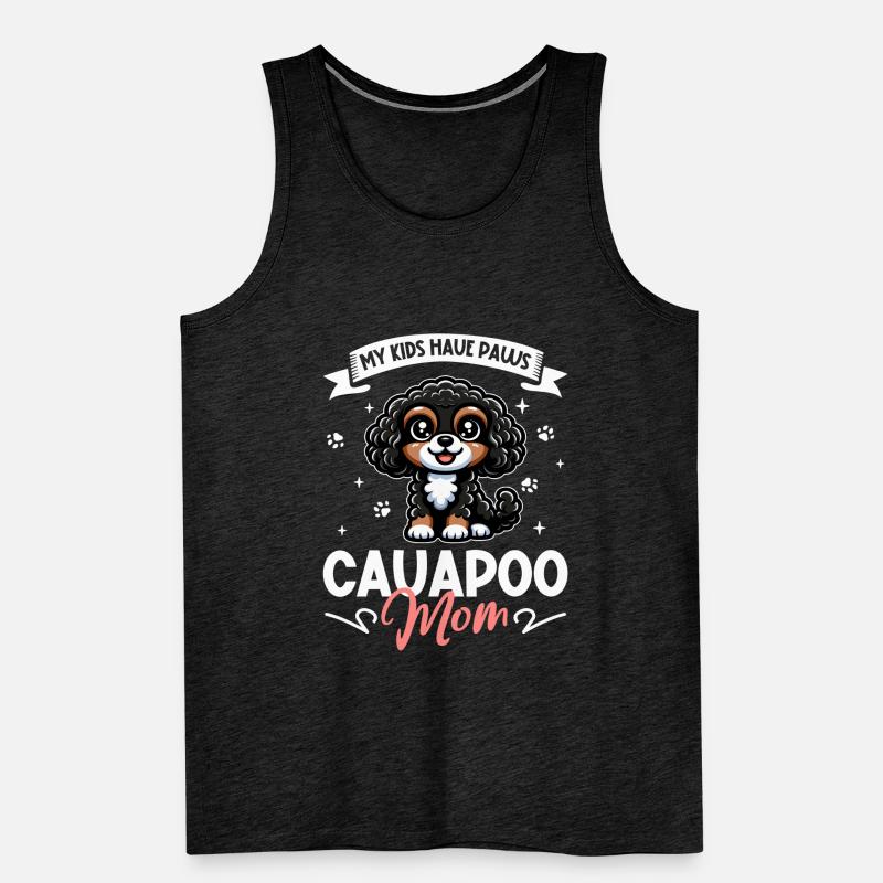 Cavapoo Mama Männer Premium Bio Tank Top