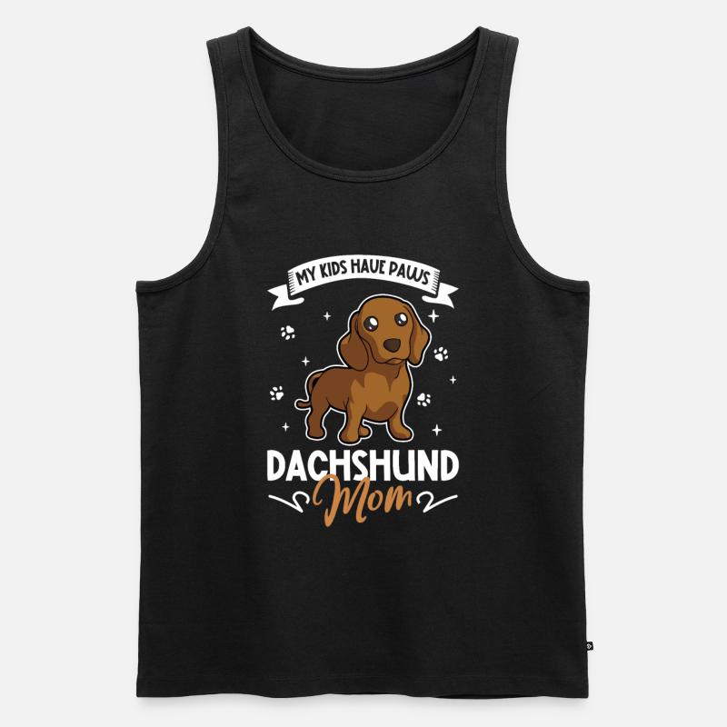 Dackel Mama - Männer Premium Bio Tank Top - Schwarz
