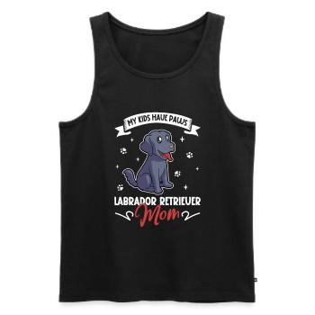 Maman labrador retriever - Débardeur bio Premium Homme - noir - Devant - Michal (187cm)