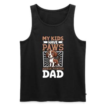 Braque de l'Ariège Papa - Männer Premium Bio Tank Top - Schwarz - Vorne - AI Model Male 178 light (178cm)