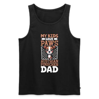 Austrian Pinscher Dad - Men's Premium Organic Tank Top - black - Front - AI Model Male 178 light (178cm)