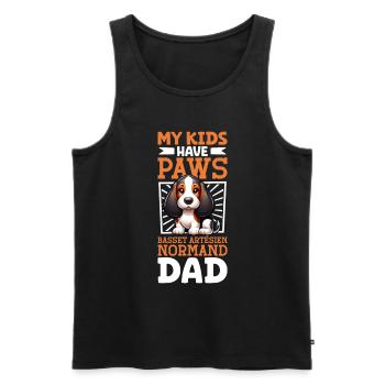 Basset Artésien Normand Papa - Men's Premium Organic Tank Top - black - Front - Michal (187cm)