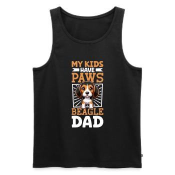 Beagle Dad - Men's Premium Organic Tank Top - black - Front - AI Model Male 178 light (178cm)