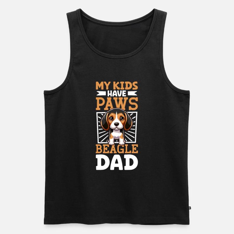Beagle Papa - Männer Premium Bio Tank Top - Schwarz