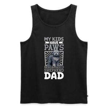 Bergamasker Hirtenhund Papa - Männer Premium Bio Tank Top - Schwarz - Vorne - Michal (187cm)