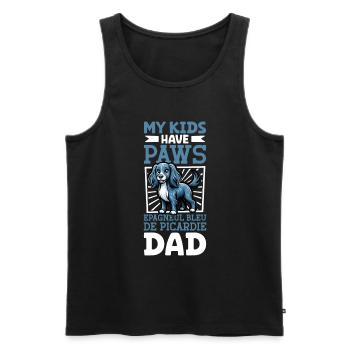 Epagneul Bleu de Picardie Papa - Men's Premium Organic Tank Top - black - Front - AI Model Male 178 light (178cm)