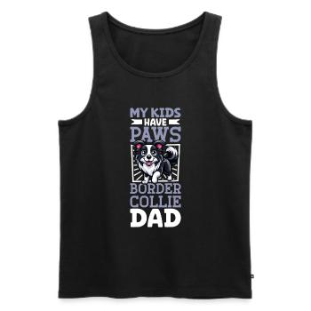 Border Collie Dad - Men's Premium Organic Tank Top - black - Front - Michal (187cm)