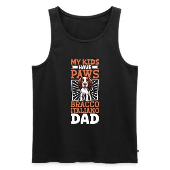 Bracco Italiano Papa - Men's Premium Organic Tank Top - black - Front - AI Model Male 178 light (178cm)