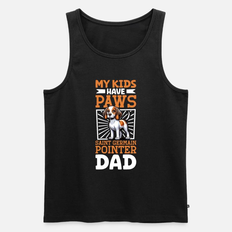 Braque Saint-Germain Papa - Männer Premium Bio Tank Top - Schwarz