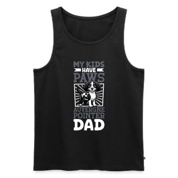 Braque d'Auvergne Papa - Männer Premium Bio Tank Top - Schwarz - Vorne - AI Model Male 178 light (178cm)