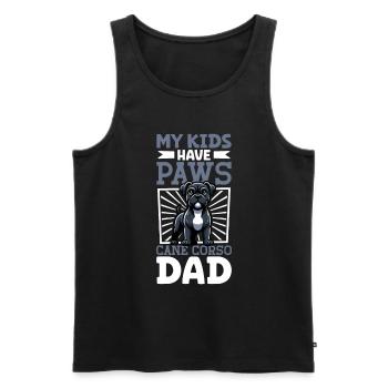 Cane Corso Papa - Men's Premium Organic Tank Top - black - Front - AI Model Male 178 light (178cm)