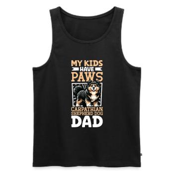 Carpathian Shepherd Dog Papa - Männer Premium Bio Tank Top - Schwarz - Vorne - AI Model Male 178 light (178cm)