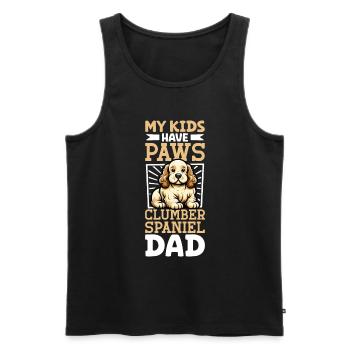 Clumber Spaniel Dad - Men's Premium Organic Tank Top - black - Front - Michal (187cm)