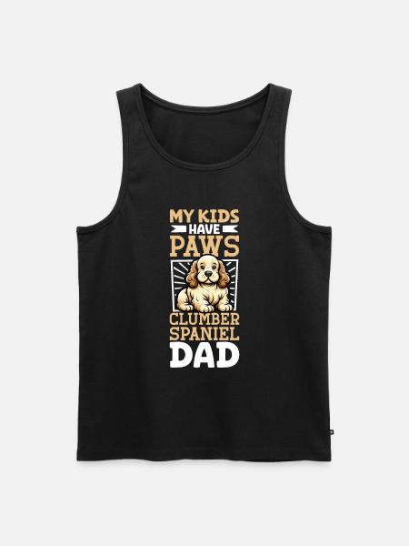 Clumber Spaniel Dad - Men's Premium Organic Tank Top - black