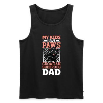 Papa berger croate - Débardeur bio Premium Homme - noir - Devant - Michal (187cm)