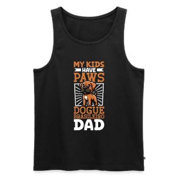 Dogue Brasileiro Papa - Männer Premium Bio Tank Top - Schwarz - Vorne - Michal (187cm)