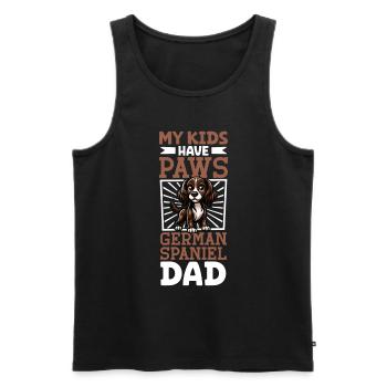 German Quail Dog Dad - Men's Premium Organic Tank Top - black - Front - AI Model Male 178 light (178cm)